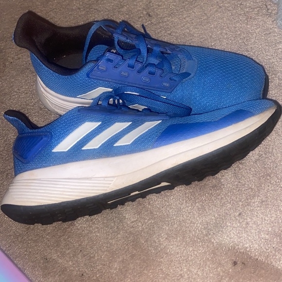 EUC Cloud Foam Adidas Tennis Shoes Sneakers Blue and White Size 5 - Picture 2 of 3